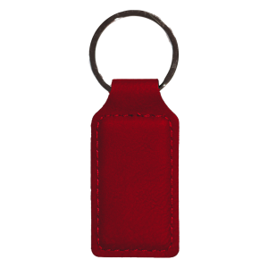 red Leatherette Keychain