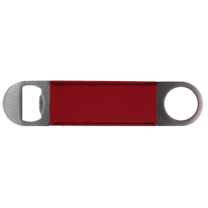 red Leatherette Bottle Opener