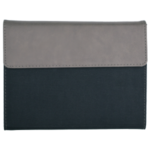 black and gray Leatherette Portfolio w/Notepad